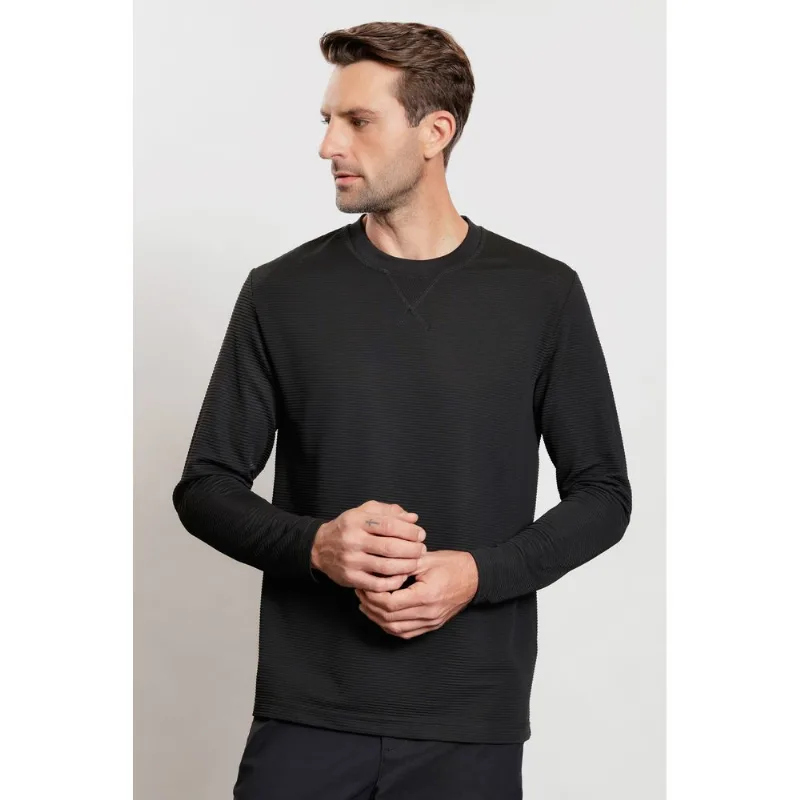 Camiseta Manga Longa Stripes Preto - XGG