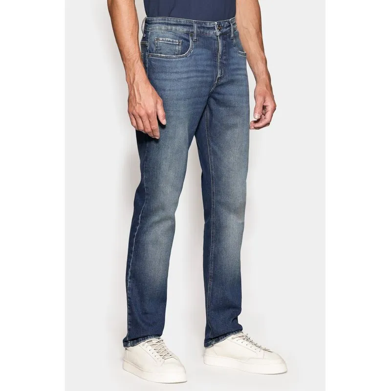 Calça Jeans Slim Escura Stone Azul Escuro - 38