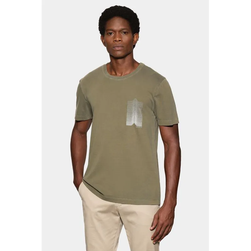 Camiseta Manga Curta Estampada Linhas Matcha 117 - GG