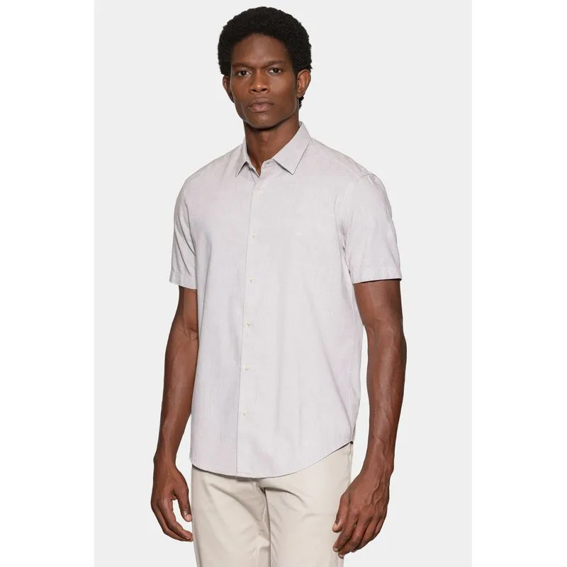 Camisa Marca Curta Slim Algodao Modal Boa Vista Caqui - M