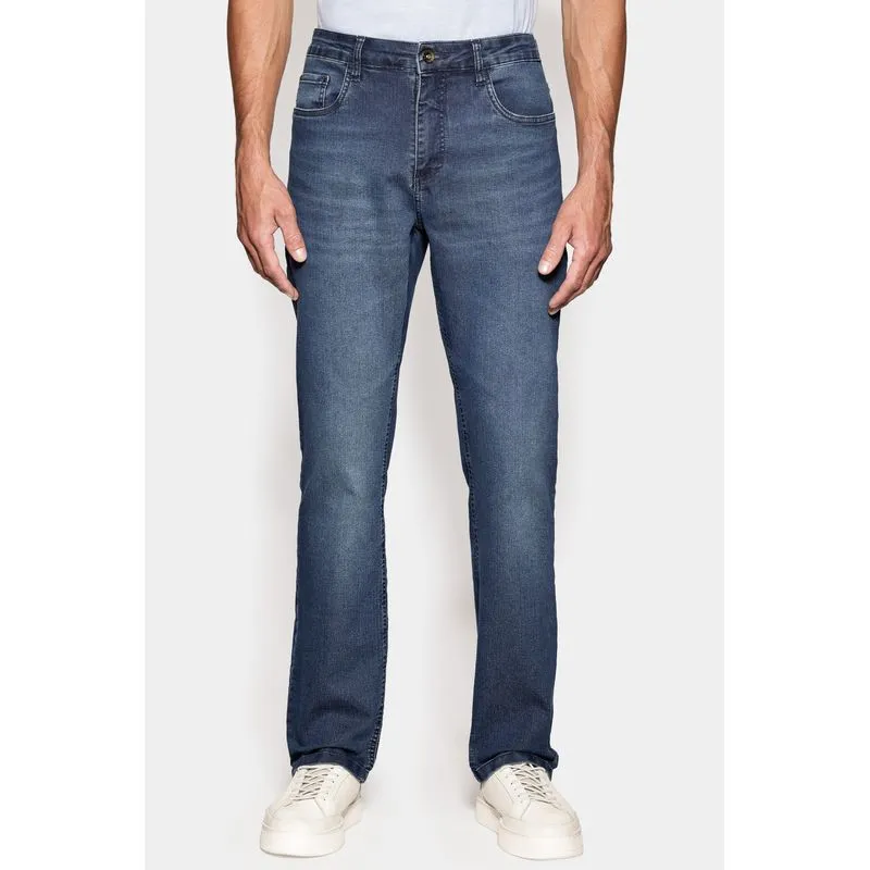 Calça Jeans Regular Power Blue Azul Medio - 44