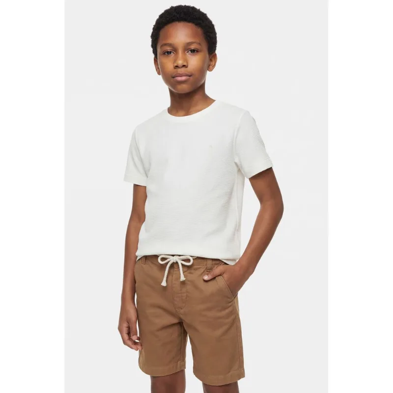 Camiseta Manga Curta Infantil Malha Texturizada Off White - 2
