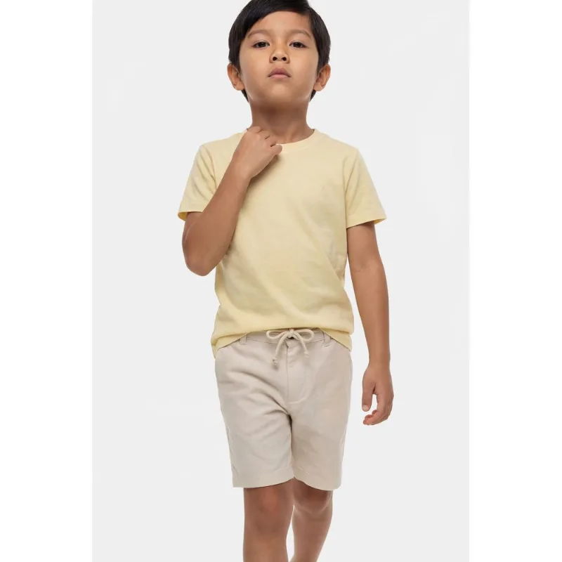 Camiseta Manga Curta Infantil Stonada Amarelo Medio - PP
