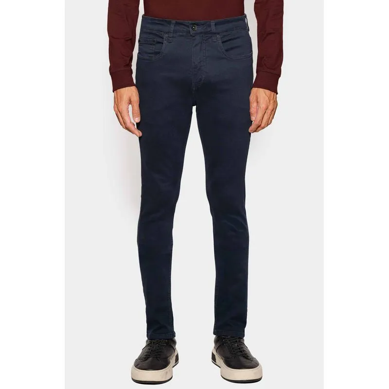 Calça Chino Slim Color Liquid Repeller Navy - 42