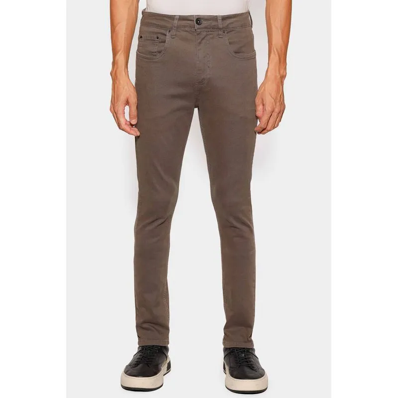 Calça Chino Slim Color Liquid Repeller Cinza - 44