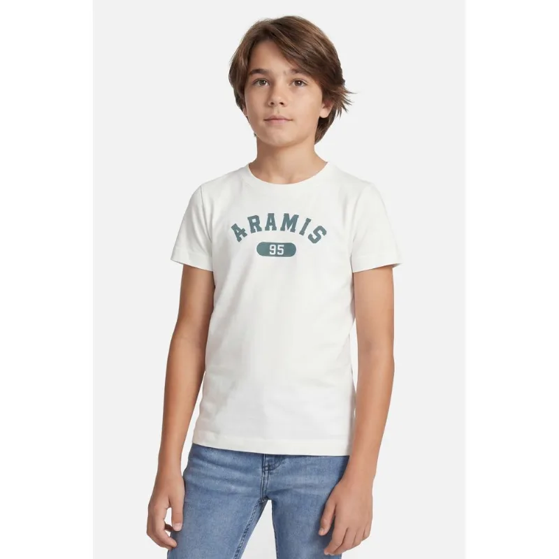 Camiseta Manga Curta Infantil Estampa College Off White - 8