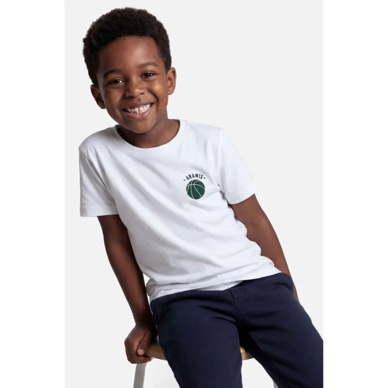 Camiseta Manga Curta Infantil Estampa Basket Off White - 10