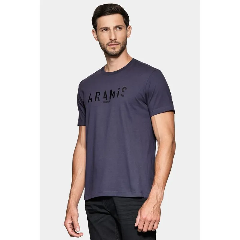 Camiseta Manga Curta Estampa Aramis Geometrico Navy - M