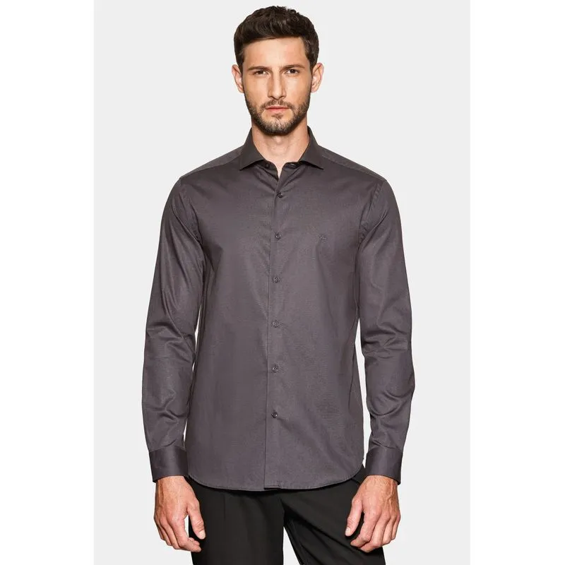 Camisa Manga Longa Slim Damero Aramis Chumbo 117 - GG