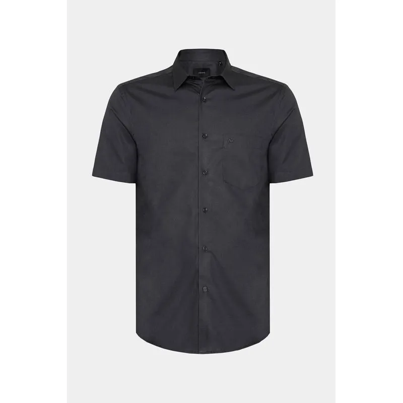 Camisa Regular Manga Curta Algodão Damero Chumbo 117 - P