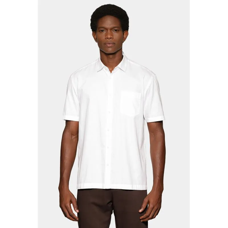 Camisa Manga Curta Regular Cb Algodao Mescla Lotte Branco - P