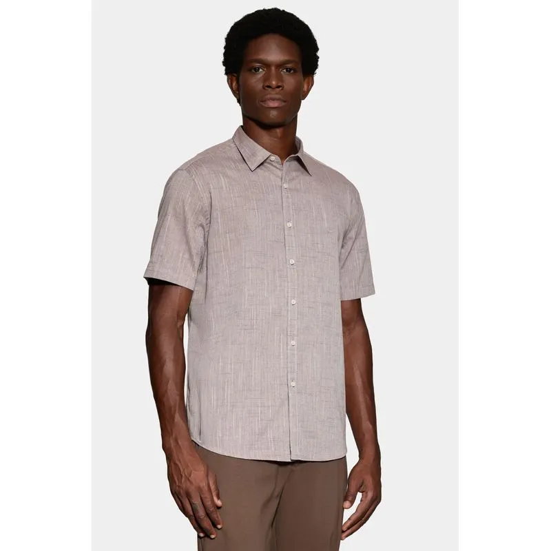 Camisa Manga Curta Regular Loop Flame Bosco Chocolate - P