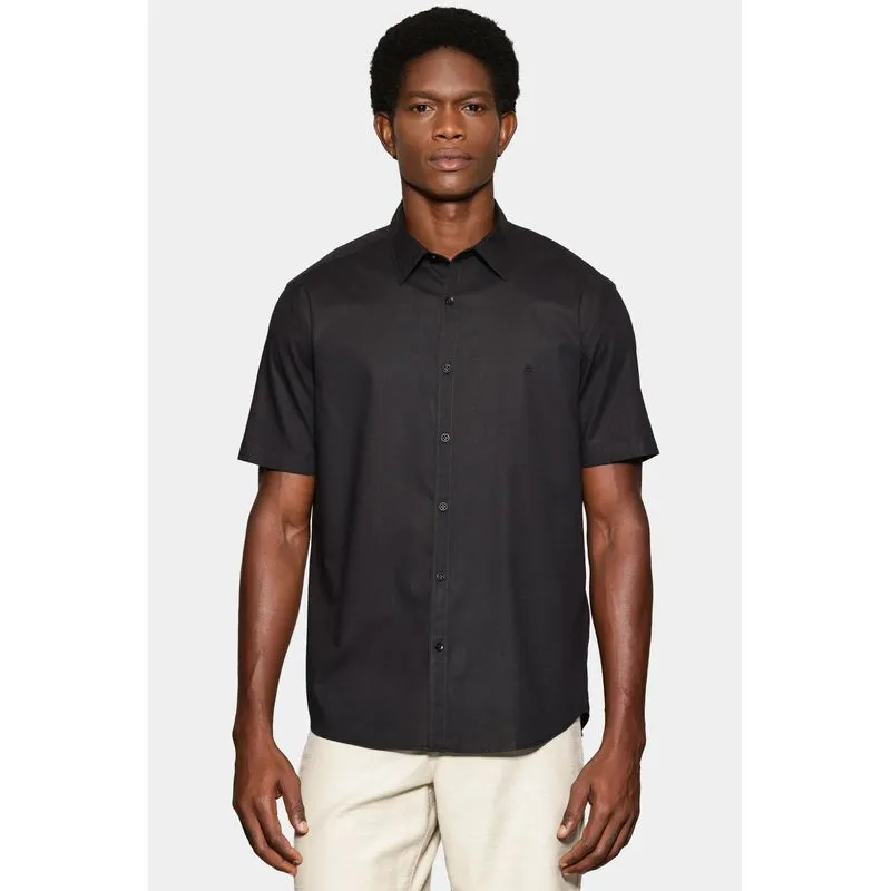 Camisa Manga Curta Regular Loop Flame Bosco Preto - M