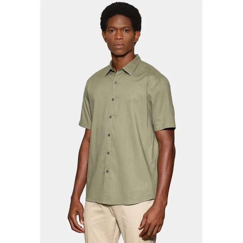Camisa Manga Curta Regular Loop Flame Bosco Verde - G