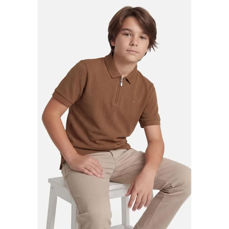 Polo Manga Curta Infantil Basica Com Zíper Charuto 117 - 10