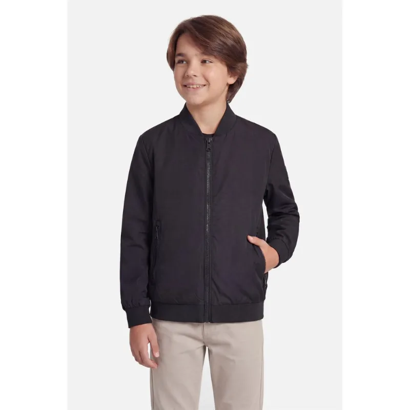 Jaqueta Infantil Bomber Nylon Preto - 8