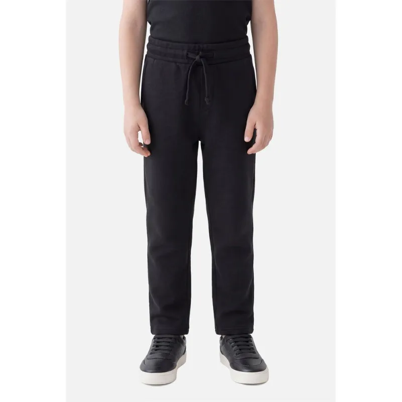 Calça Infantil Moletom Com Bolso Preto - 6