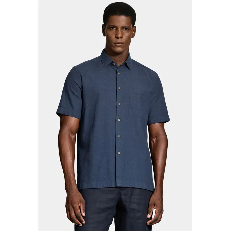 Camisa Regular Maquineta Flamê Marinho - GG