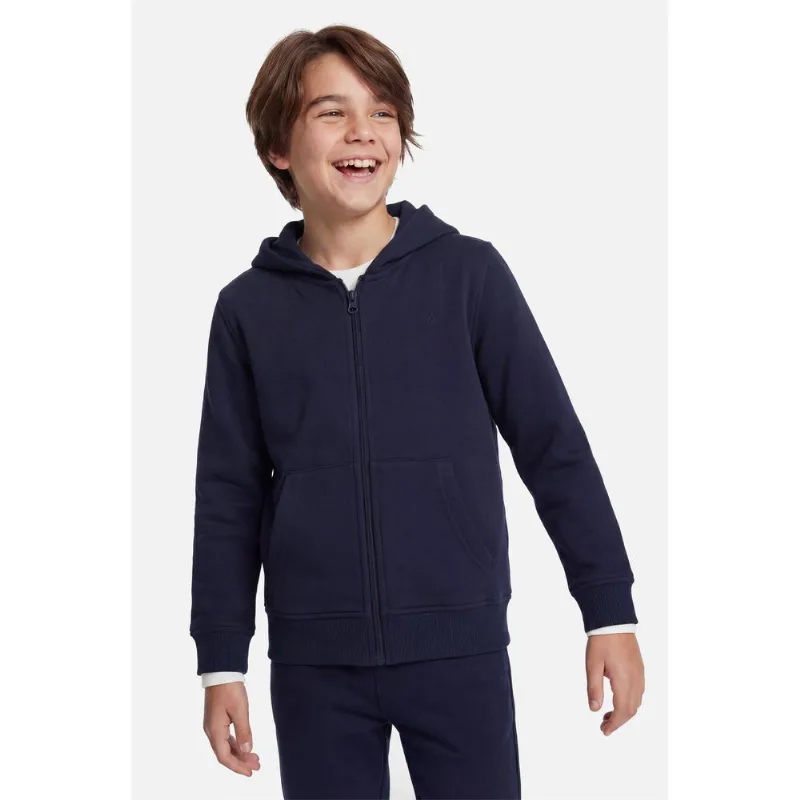 Moletom Infantil Malha Com Zíper Marinho - 12