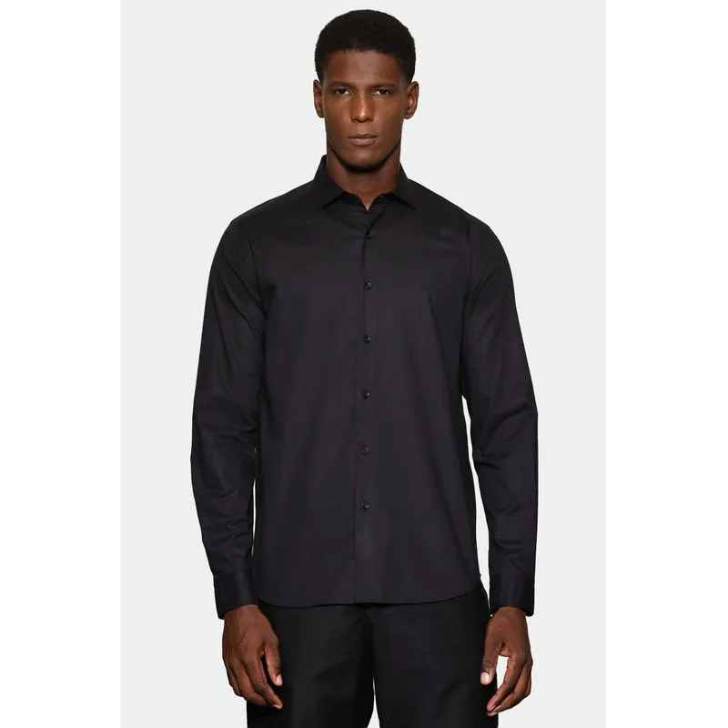 Camisa Manga Longa Slim Flame Bosco Preto - M