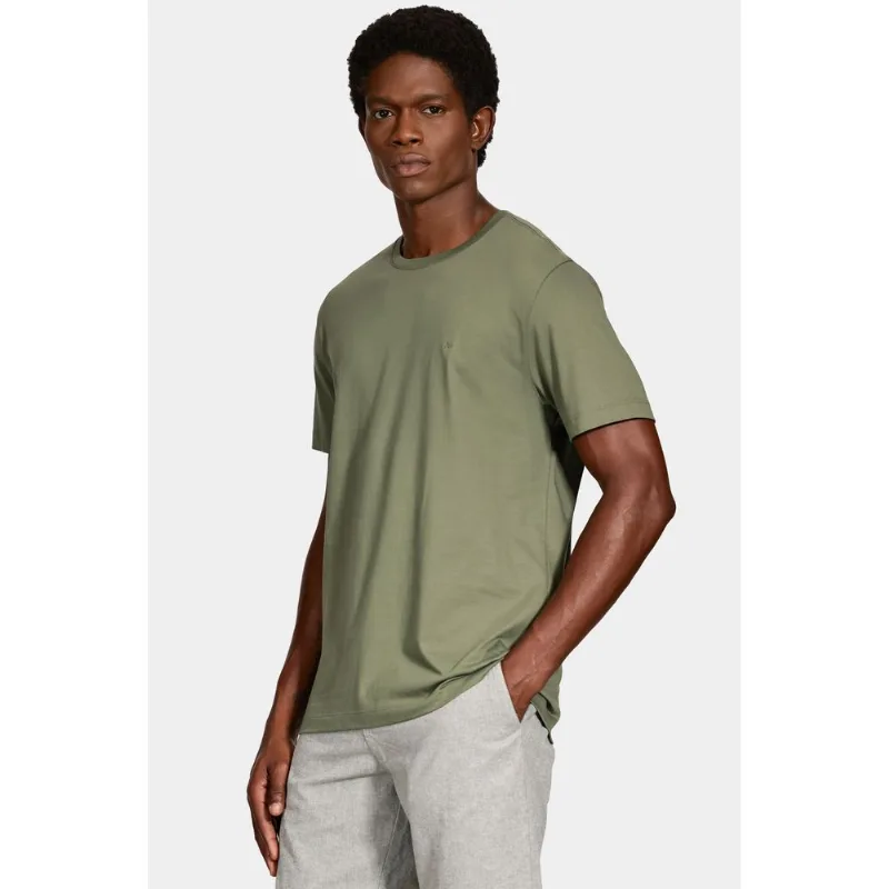 Camiseta Manga Curta Algodão Peruano Verde Floresta 115 - GG