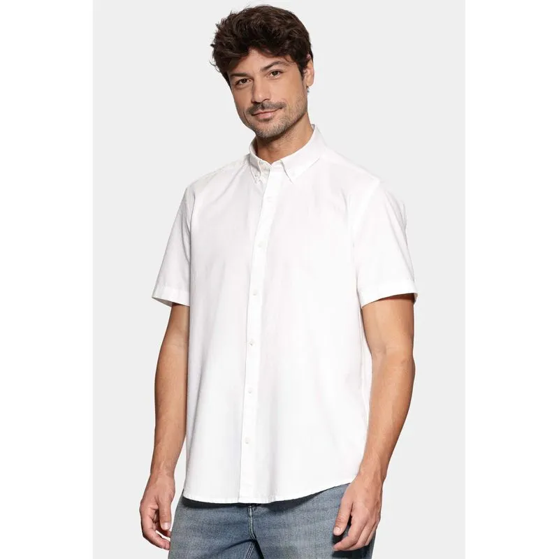 Camisa Manga Curta Slim Oxford Planalto Branco - M