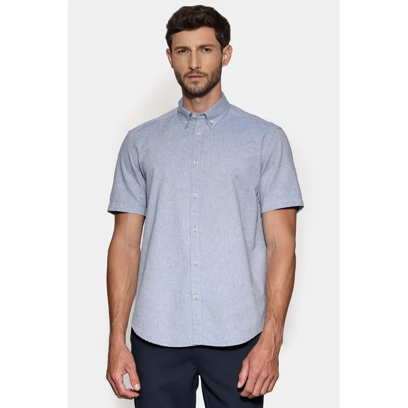 Camisa Manga Curta Slim Oxford Planalto Royal - GG
