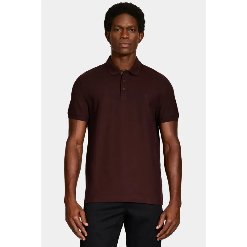 Polo Manga Curta Cotton Piquet Basic Marrom - GG