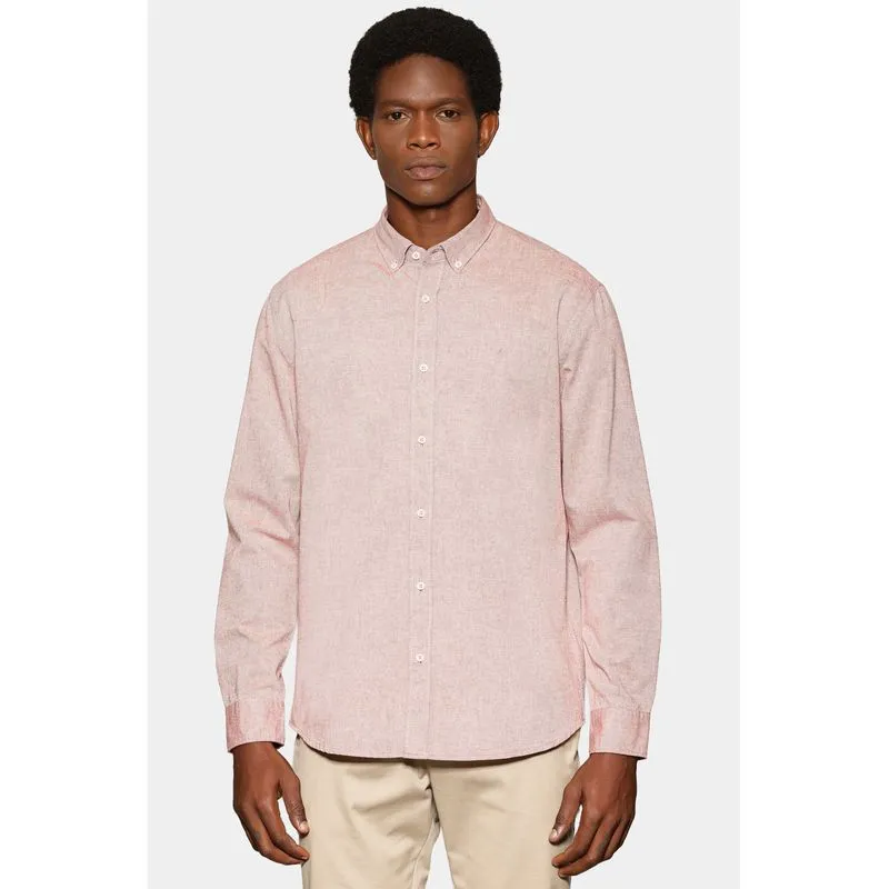 Camisa Manga Longa Slim Oxford Planalto Bdnw Telha - G