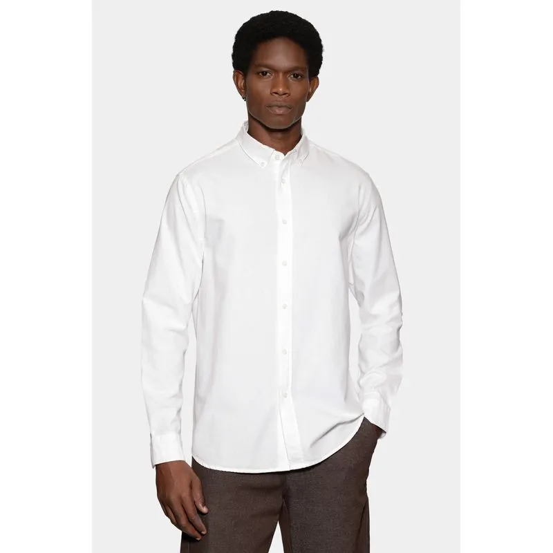 Camisa Manga Longa Slim Oxford Planalto Bdnw Branco - XGG