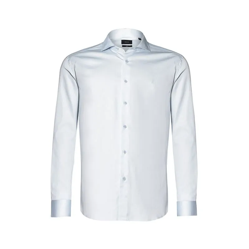 Camisa Manga Longa Slim Cetim St Hudson 2 Azul Claro - P