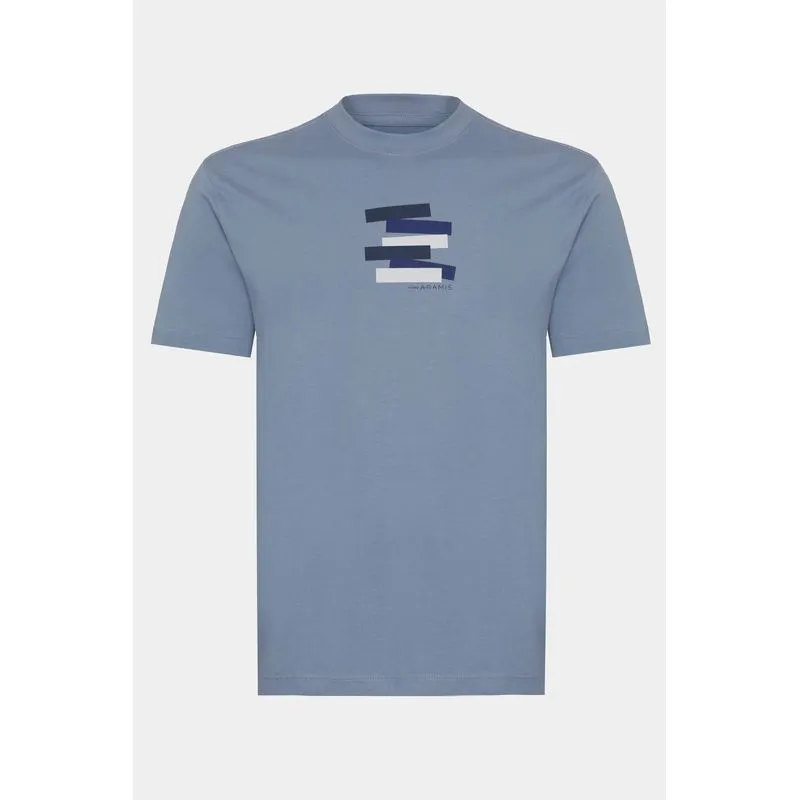 Camiseta Manga Curta Estampa Faixas Aluminio 117 - P