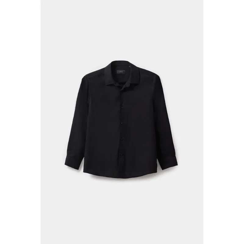 Camisa Manga Longa Infantil Flamê Bosco Preto - 10