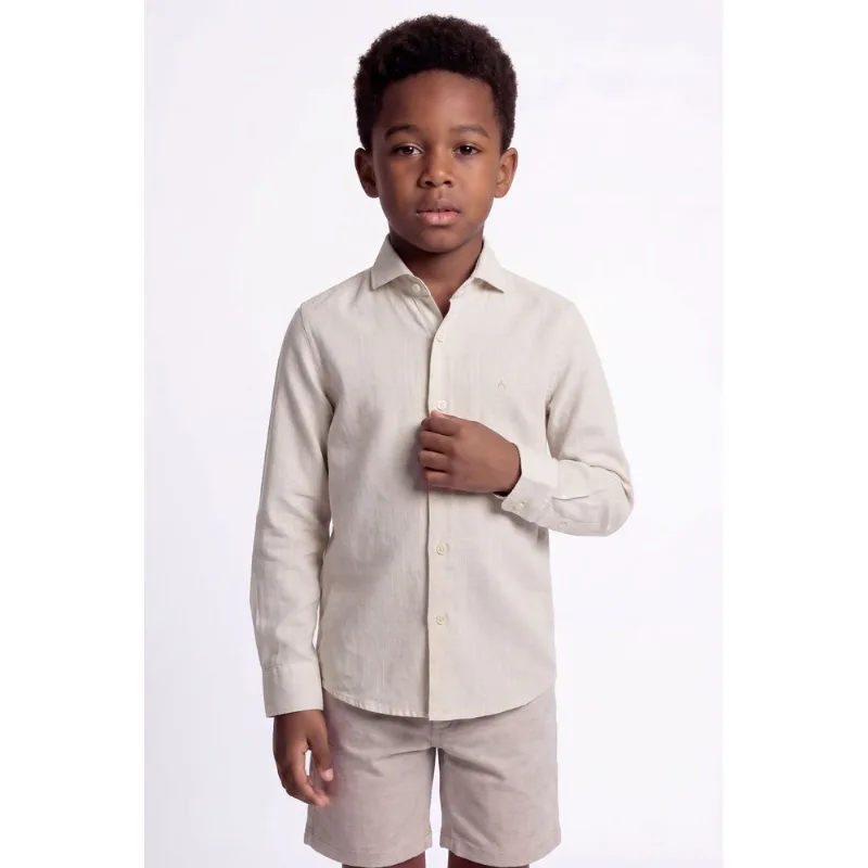 Camisa Manga Longa Infantil Flamê Bosco Caqui - 2