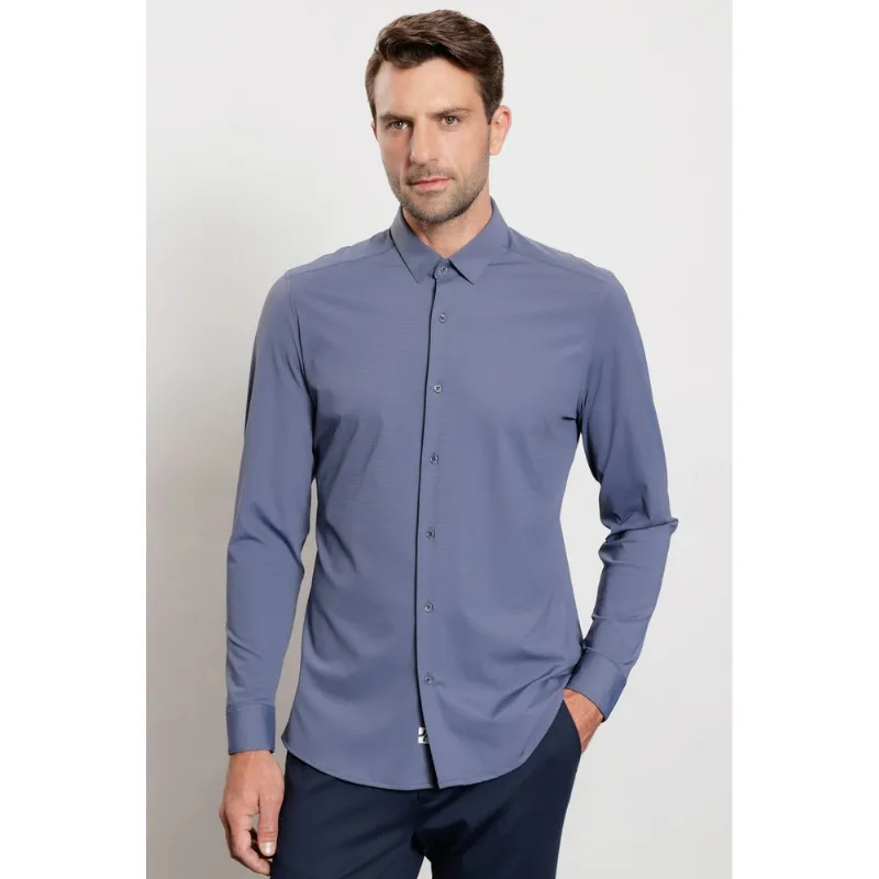 Camisa Manga Longa Flex Grid Fume - GG
