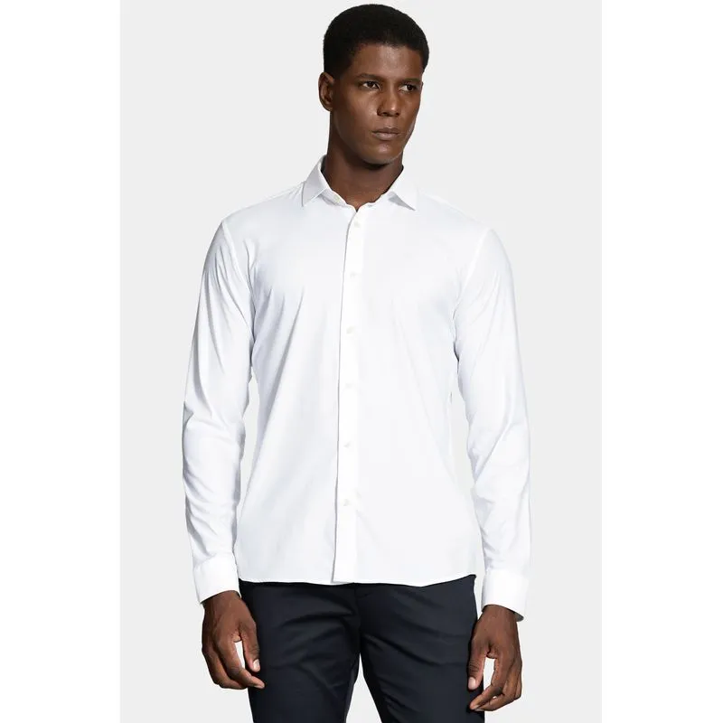 Camisa Slim Tech Flex Sarja Branco - M