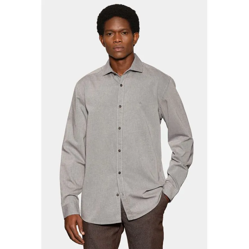 Camisa Manga Longa Regular Sarja Flat Marinho - GG