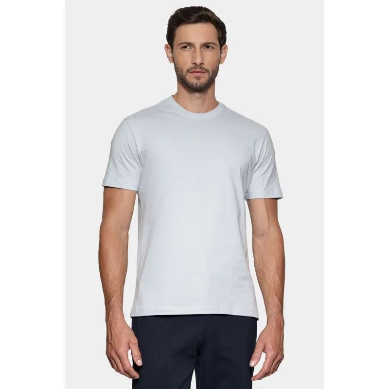 Camiseta Manga Curta Básica Azul Claro 117 - GG