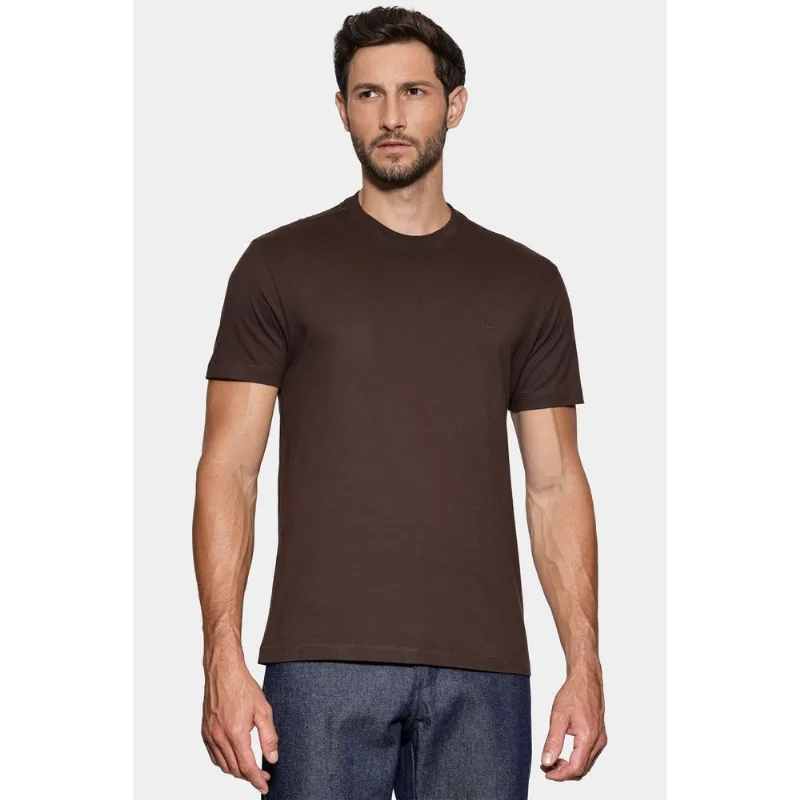 Camiseta Manga Curta Básica Café 117 - XGG