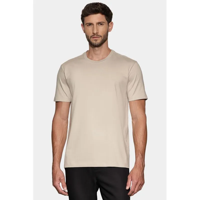 Camiseta Manga Curta Básica Comfort+ Palha 117 - GG