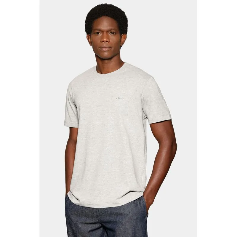 Camiseta Manga Curta Eco Lisa Cinza Mescla - XGG