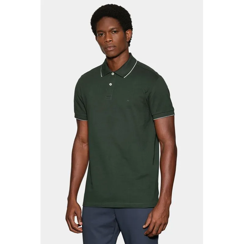 Polo Manga Curta Classic 1 Friso Verde Intenso 117 - M