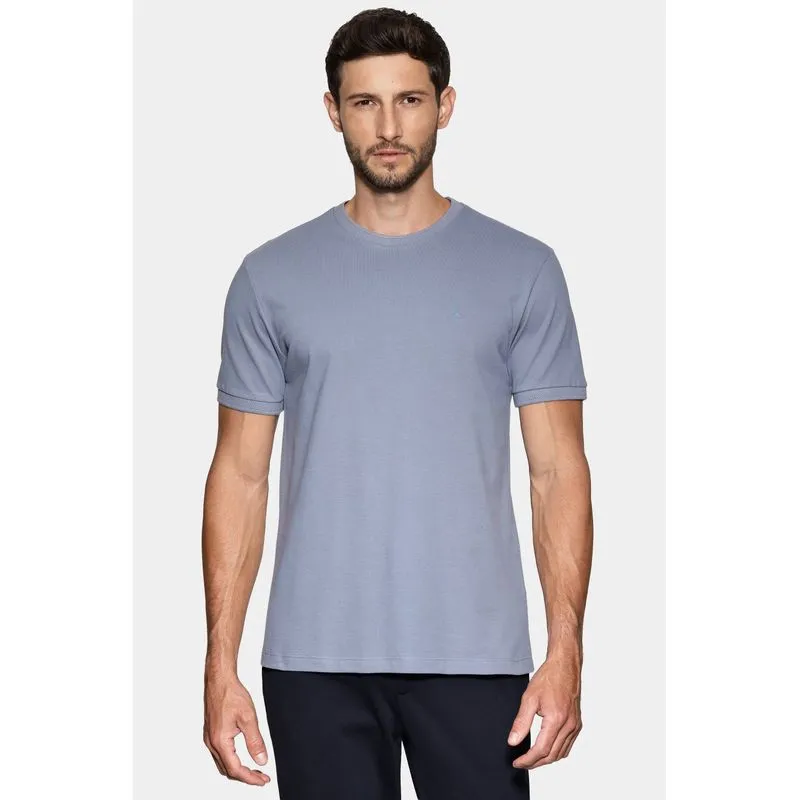 Camiseta Manga Curta Piquet Gola Jacquard Aluminio 117 - GG