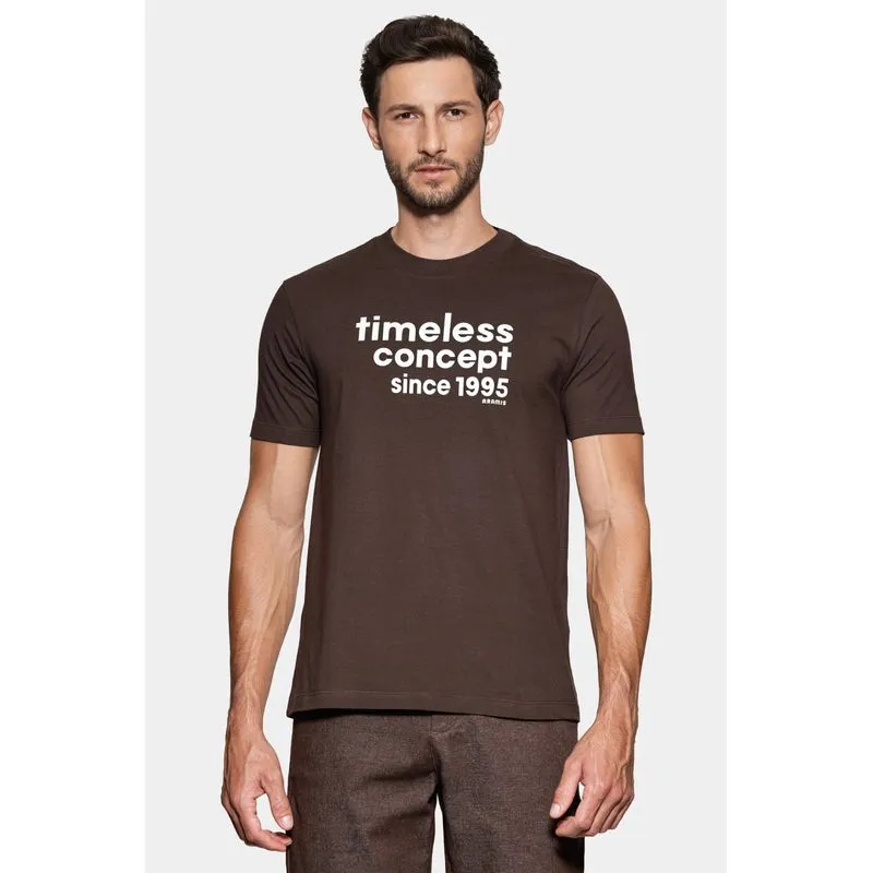 Camiseta Manga Curta Estampa Timeless Café 117 - XGG