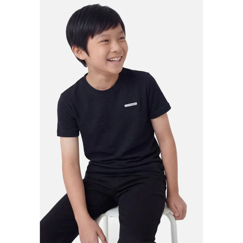 Camiseta Manga Curta Infantil Textura Preto - 10