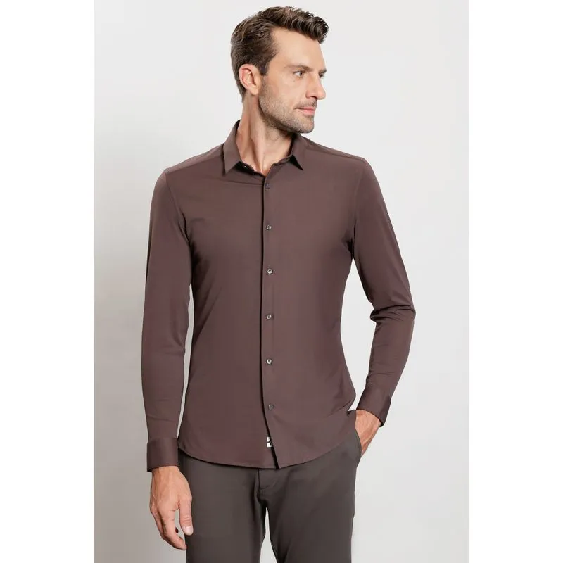 Camisa Manga Longa Piquet Everyday Chocolate - G
