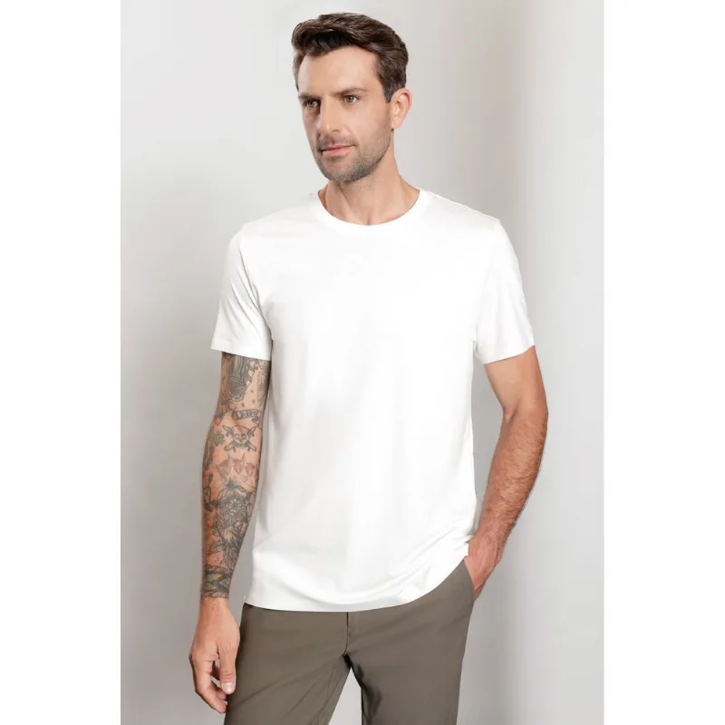Camiseta Manga Curta Fusionada Off White - P