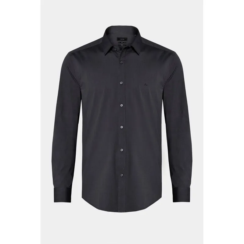 Camisa Algodão Regular Manga Longa Chumbo - P
