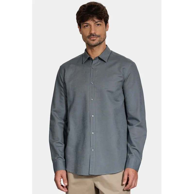 Camisa Manga Longa Regular Linho Aluminio - XXG