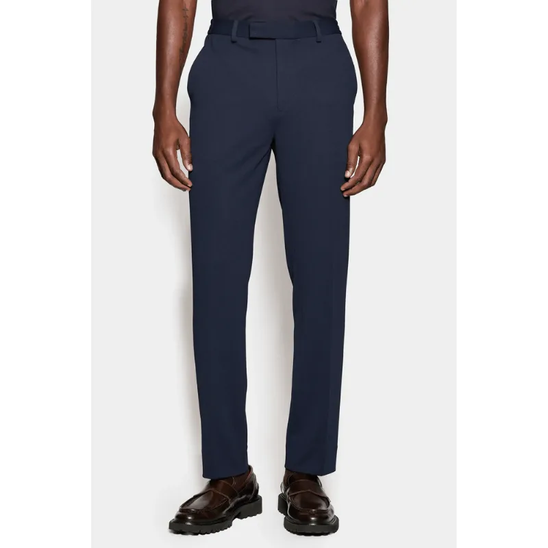 Calça Alfaiataria Piquet Soft Super Slim Marinho - 54